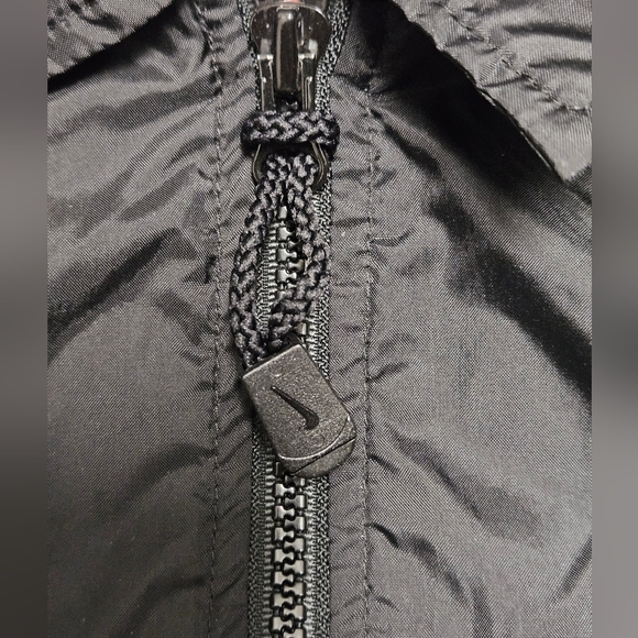 Vintage 90s Team Nike Sport White Tag Black Windbreaker Jacket Youth L Adult S/M - Picture 4 of 12